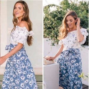 TOP & SKIRT! Veronica B. Midi Skirt & Rebecca Taylor Top